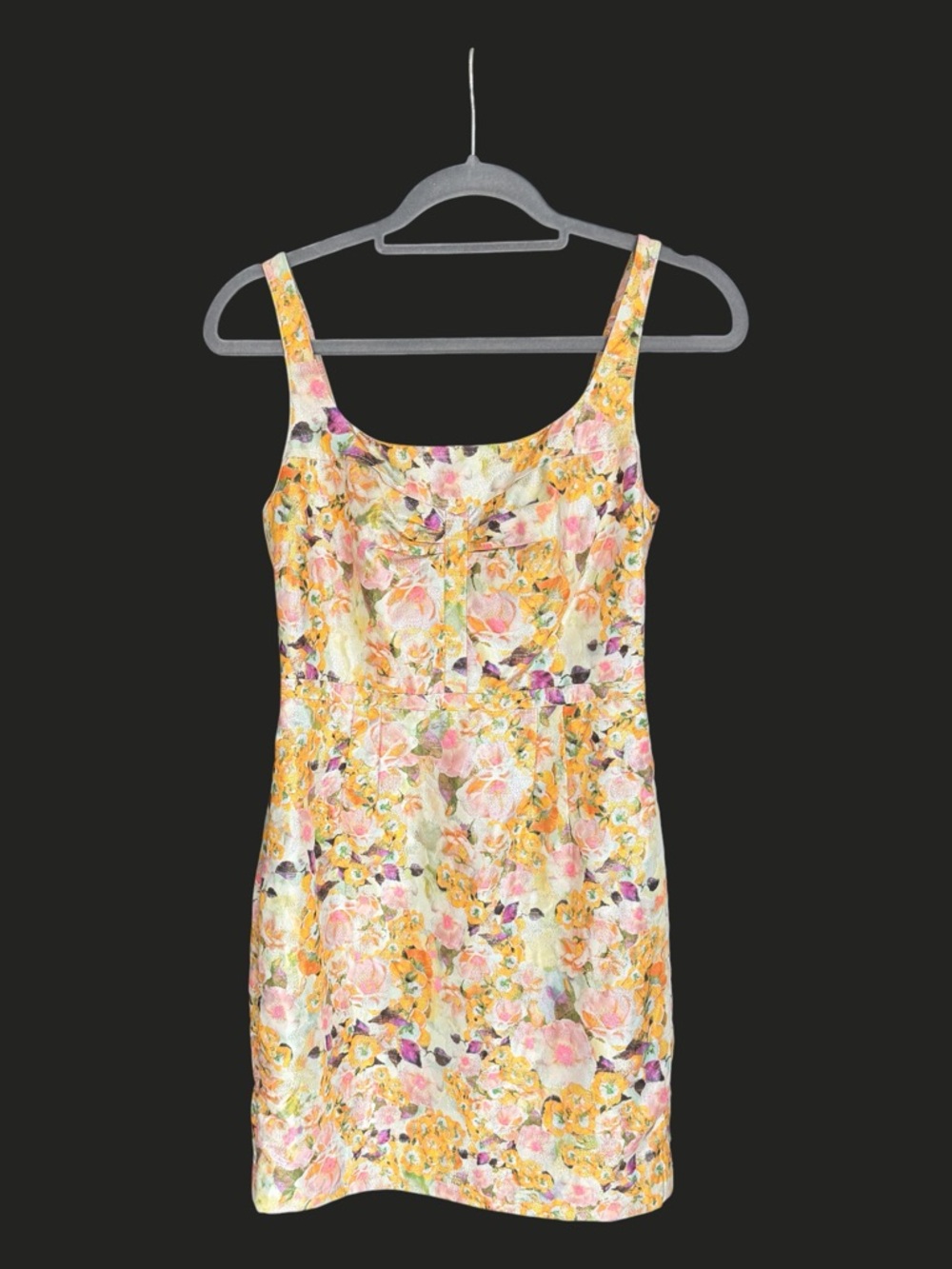 Leifsdottir Anthropologie Aurelian Brocade Dress Metallic Floral 2